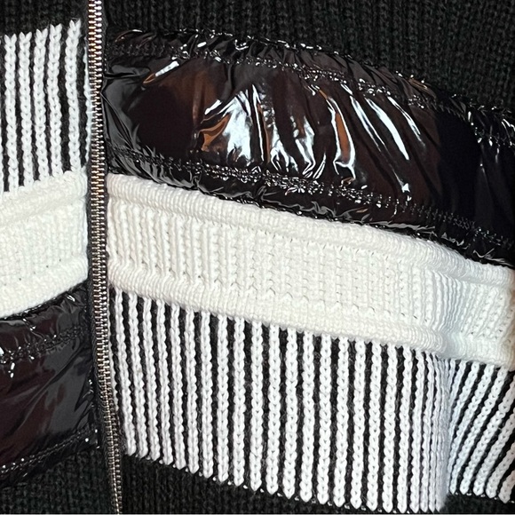 LCR Black Edition Sweater Full Zip Cardigan Black Chunky Knit Men's Size XXL NWT - Picture 3 of 11